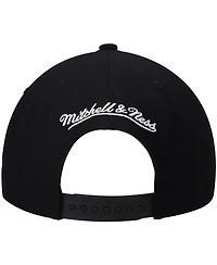 Men's Mitchell & Ness Black Los Angeles Lakers Hardwood Classics Script 2.0 Snapback Hat