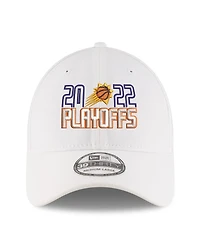 Men's New Era White Phoenix Suns 2022 Nba Playoffs Bubble Letter 39THIRTY Flex Hat