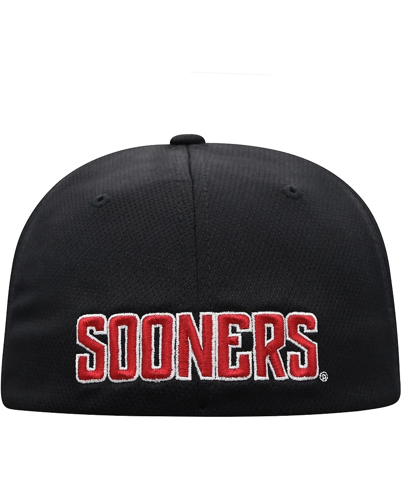 Men's Top of the World Black Oklahoma Sooners Reflex Logo Flex Hat