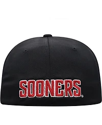 Men's Top of the World Black Oklahoma Sooners Reflex Logo Flex Hat