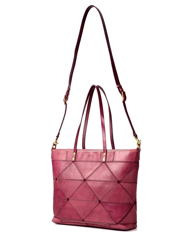Old Trend Women's Genuine Leather Prism Tote Bag