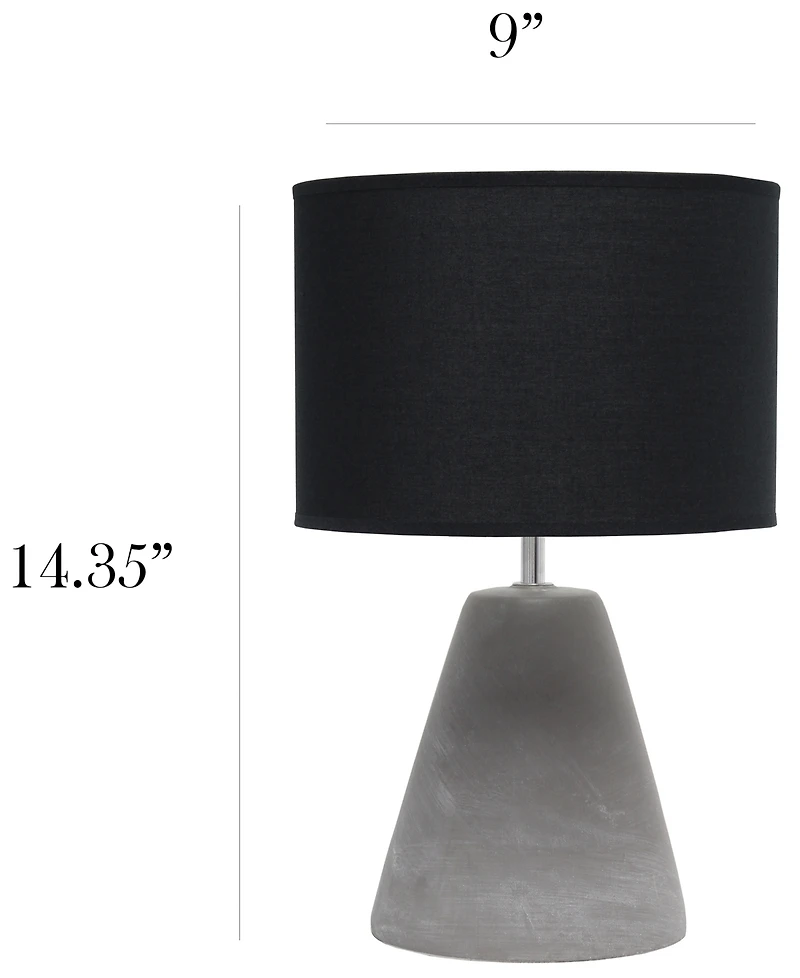 Simple Designs Pinnacle Concrete Table Lamp