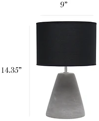 Simple Designs Pinnacle Concrete Table Lamp
