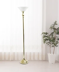 Elegant Designs 1 Light Torchiere Floor Lamp - Gold