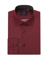 Men's Business Geometric Long Sleeve Button Down Shirt