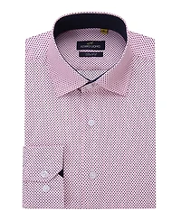 Men's Business Geometric Long Sleeve Button Down Shirt
