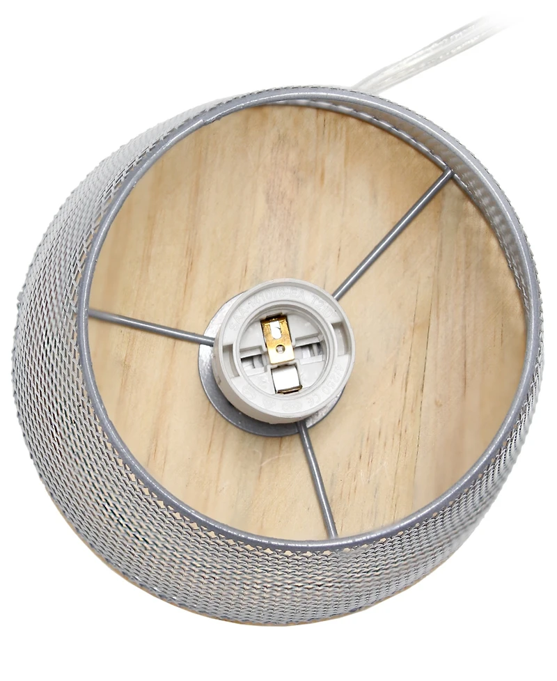 Simple Designs Wired Mesh Uplight Table Lamp