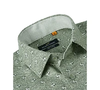 Men's Slim Fit Business Nautical Button Down Dress Shirt