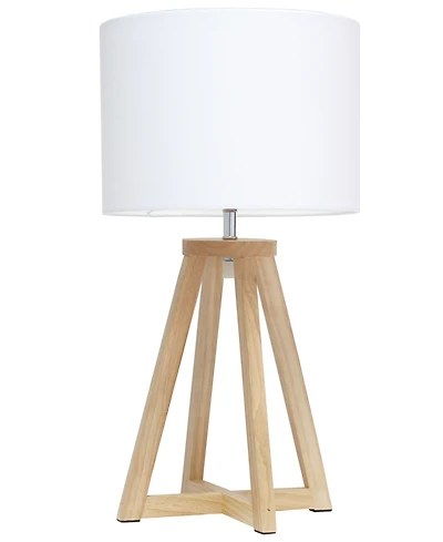 Simple Designs Interlocked Triangular Wood Table Lamp