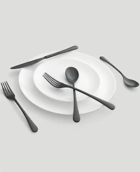 Cambridge Silversmiths Xyla Black Satin Flatware Set, 20 Piece