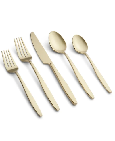 Cambridge Silversmiths Nylah Champagne Satin Flatware Set, 20 Piece