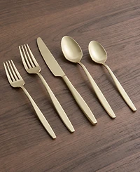 Cambridge Silversmiths Nylah Champagne Satin Flatware Set, 20 Piece