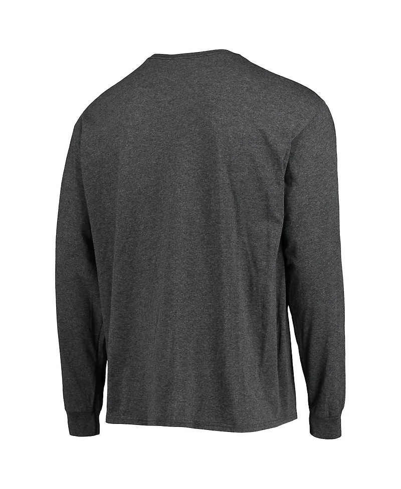 Men's Original Retro Brand Cooper Kupp Heathered Black Eastern Washington Eagles Long Sleeve T-shirt