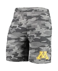 Men's Concepts Sport Charcoal, Gray Minnesota Golden Gophers Camo Backup Terry Jam Lounge Shorts