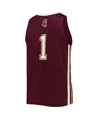 Men's adidas #1 Maroon Mississippi State Bulldogs Reverse Retro Jersey