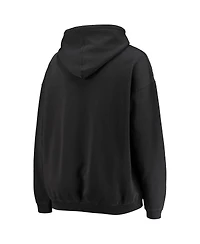 Women's Pressbox Black Alabama Crimson Tide Rock n Roll Super Oversized Pullover Hoodie
