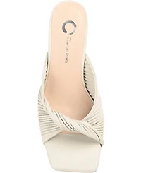 Journee Collection Women's Greer Pleated Sandals