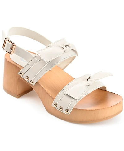 Journee Collection Women's Tia Bow Detail Platform Sandals