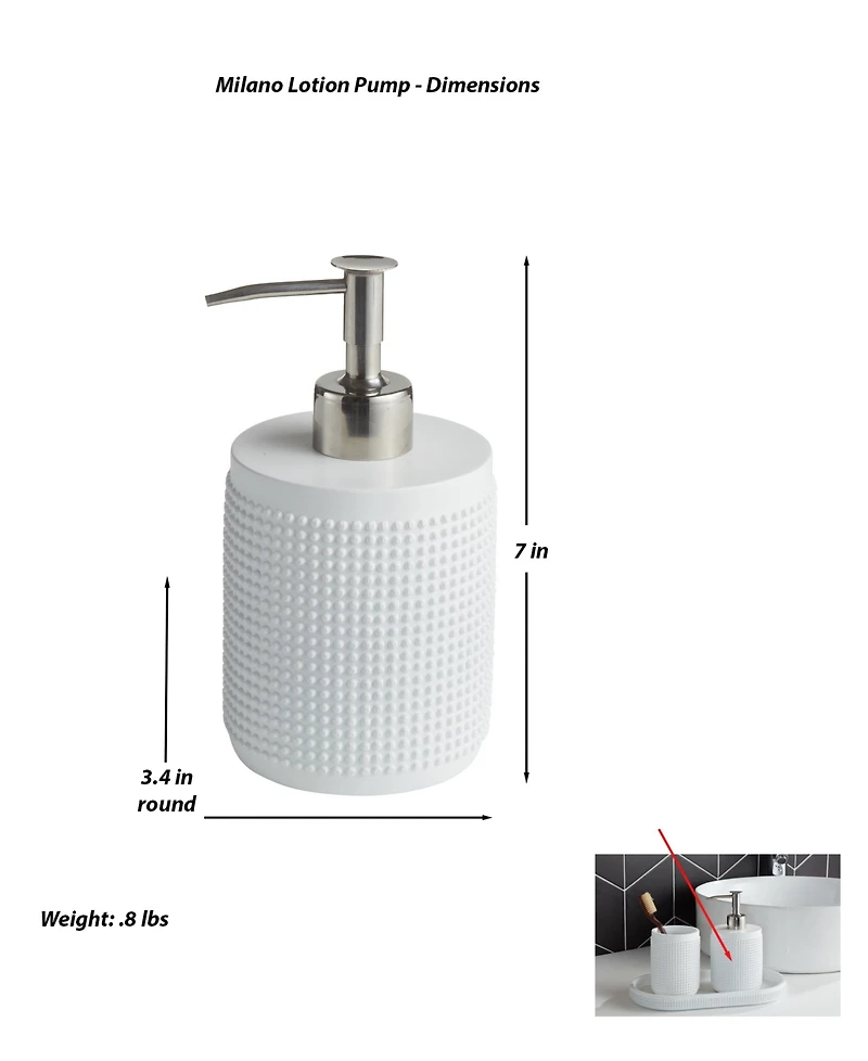 Roselli Trading Company Milano 3-Piece Bathroom Accessory Set