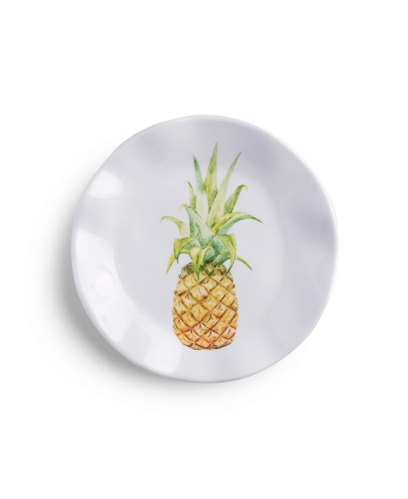 Q Squared Melamine Aloha 5.5" Canape Plates, Set of 4