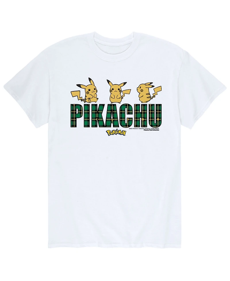 Men's Pokemon Plaid Logo T-shirt