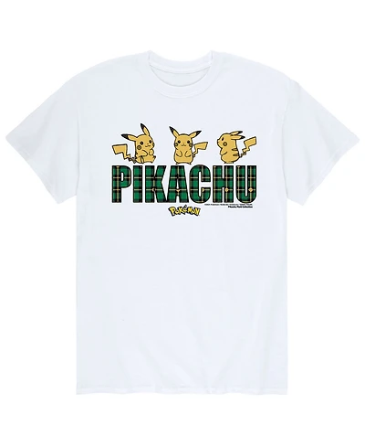 Men's Pokemon Plaid Logo T-shirt