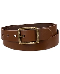 Levi's Women's Hammered Center Bar Buckle Casual Leather Belt