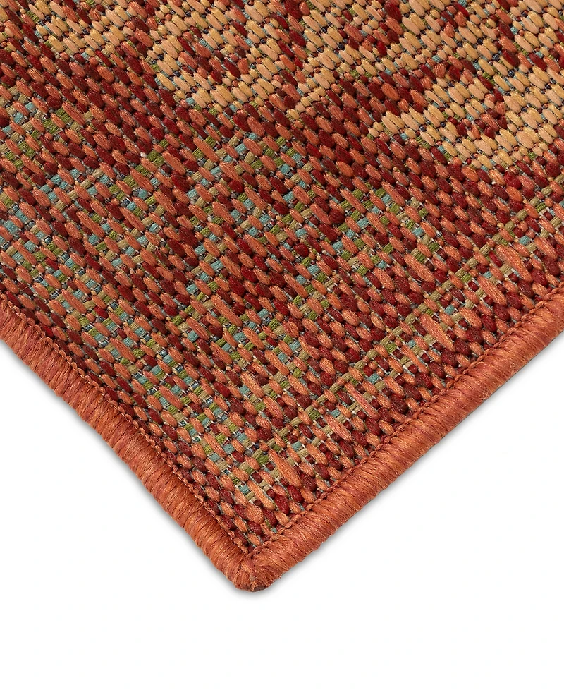 Liora Manne' Patio Suzani Diamonds 6'6" x 9'3" Outdoor Area Rug
