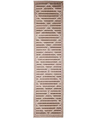 Liora Manne' Malibu Checker Diamond 1'11" x 7'6" Runner Outdoor Area Rug