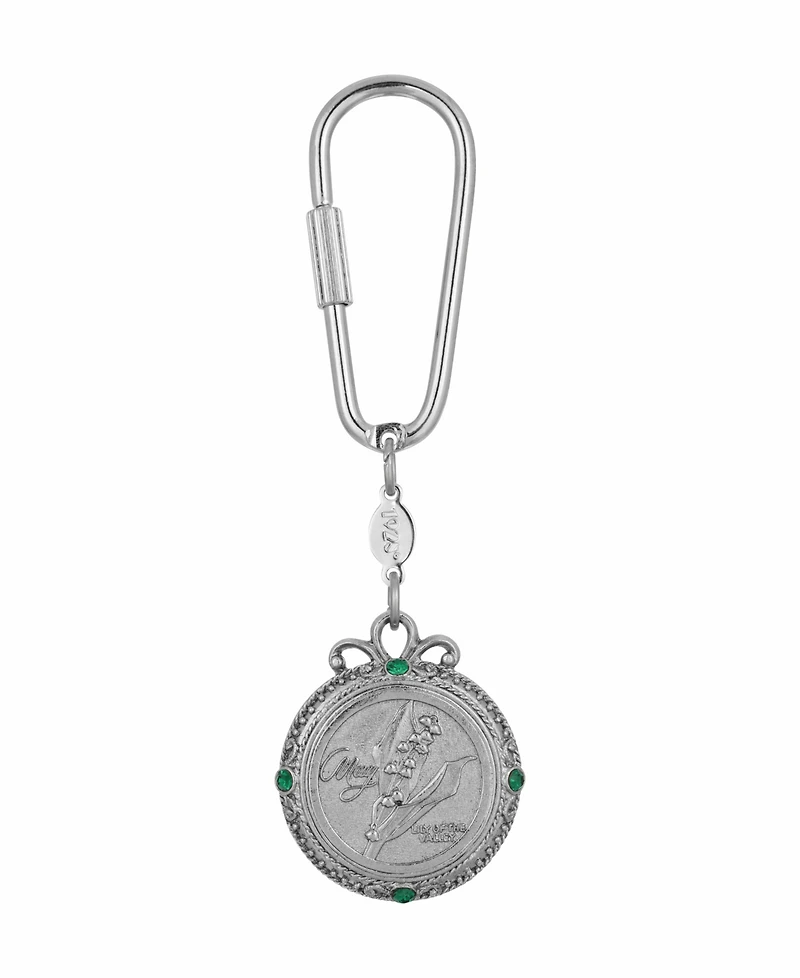 Women's May Flower of the Month Lily of the Valley Key Fob