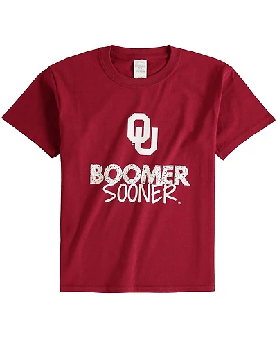 Big Boys Crimson Oklahoma Sooners Crew Neck T-shirt