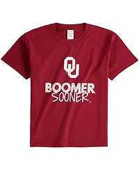 Big Boys Crimson Oklahoma Sooners Crew Neck T-shirt