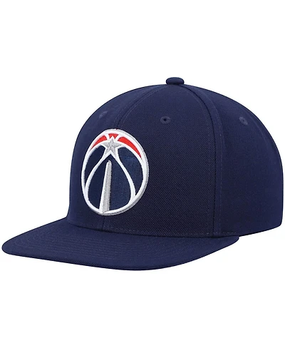 Men's Mitchell & Ness Navy Washington Wizards Ground 2.0 Snapback Hat