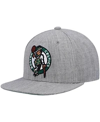 Men's Mitchell & Ness Heathered Gray Boston Celtics 2.0 Snapback Hat
