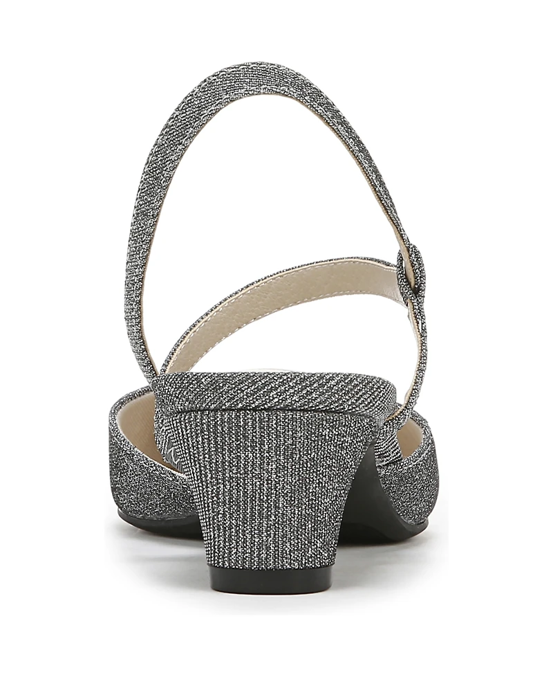 LifeStride Women's Minimalist Slingback Kitten Heel Pumps