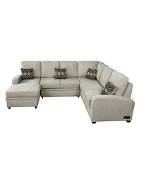 Serta Mae Sectional Sofa with Power and Usb Ports