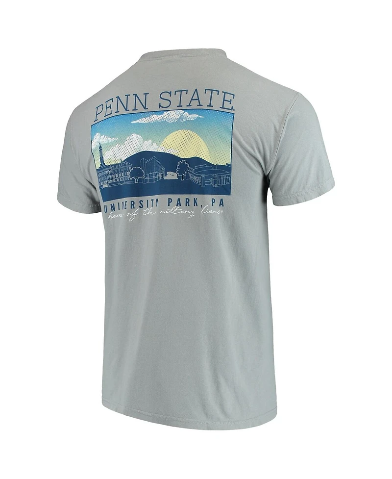 Men's Gray Penn State Nittany Lions Comfort Colors Campus Scenery T-shirt