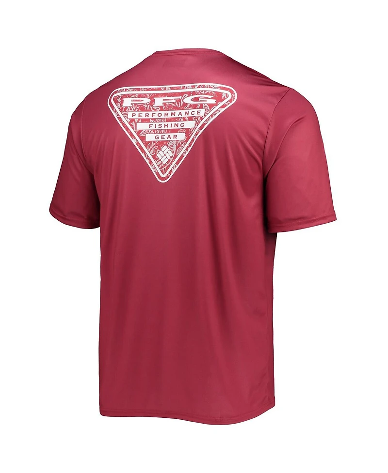Men's Columbia Crimson Alabama Crimson Tide Terminal Tackle Omni-Shade T-shirt