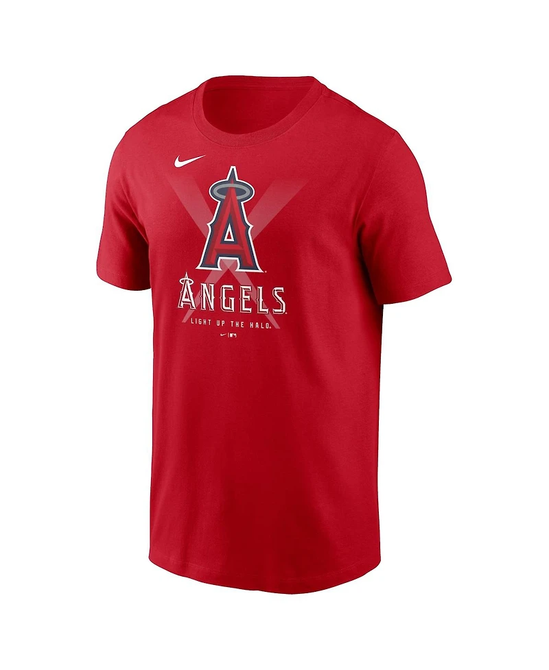 Men's Nike Red Los Angeles Angels Light Up the Halo Local Team T-shirt