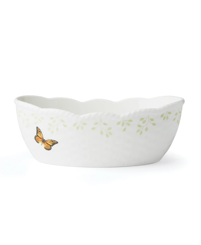 Lenox Butterfly Meadow Scalloped Oval Bread Basket