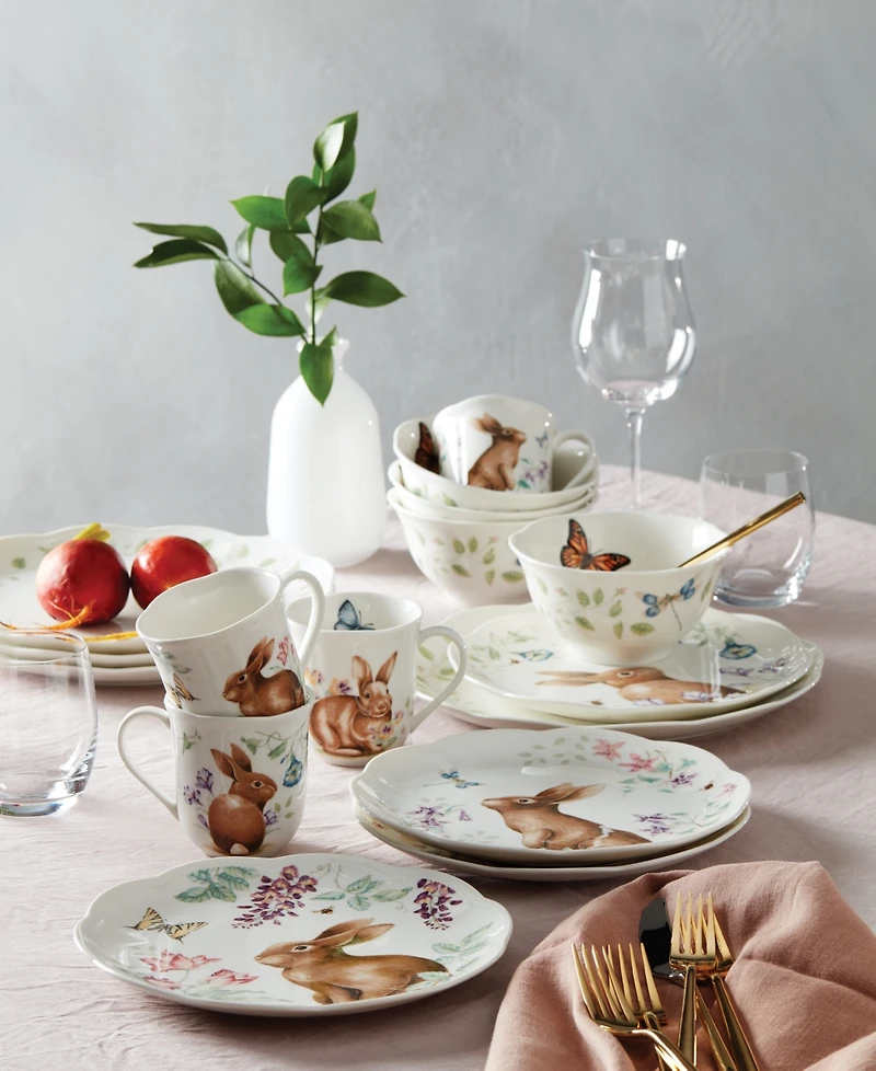 Lenox Butterfly Meadow Bunny 16 Pc. Dinnerware Set, Service for 4
