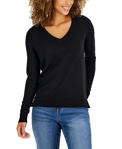 Style & Co Women's V-Neck Long-Sleeve Sweater, Created for Macy's