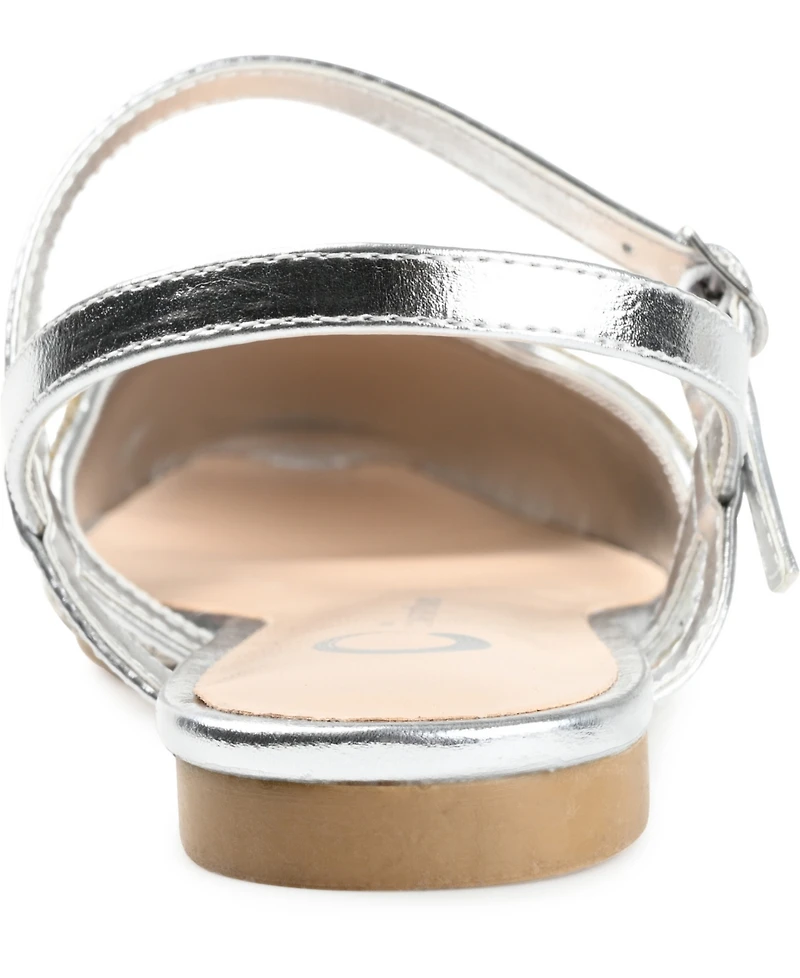 Journee Collection Women's Nysha Rhinestone Flats