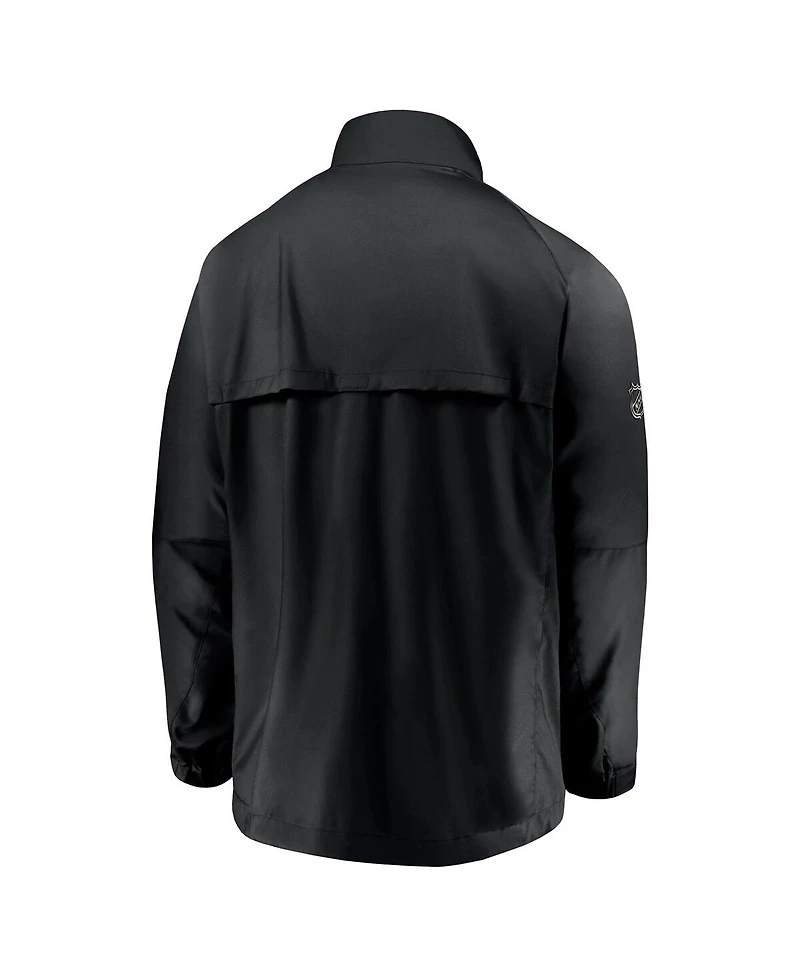 Men's Fanatics Black Colorado Avalanche Authentic Pro Locker Room Rink Raglan Full-Zip Jacket