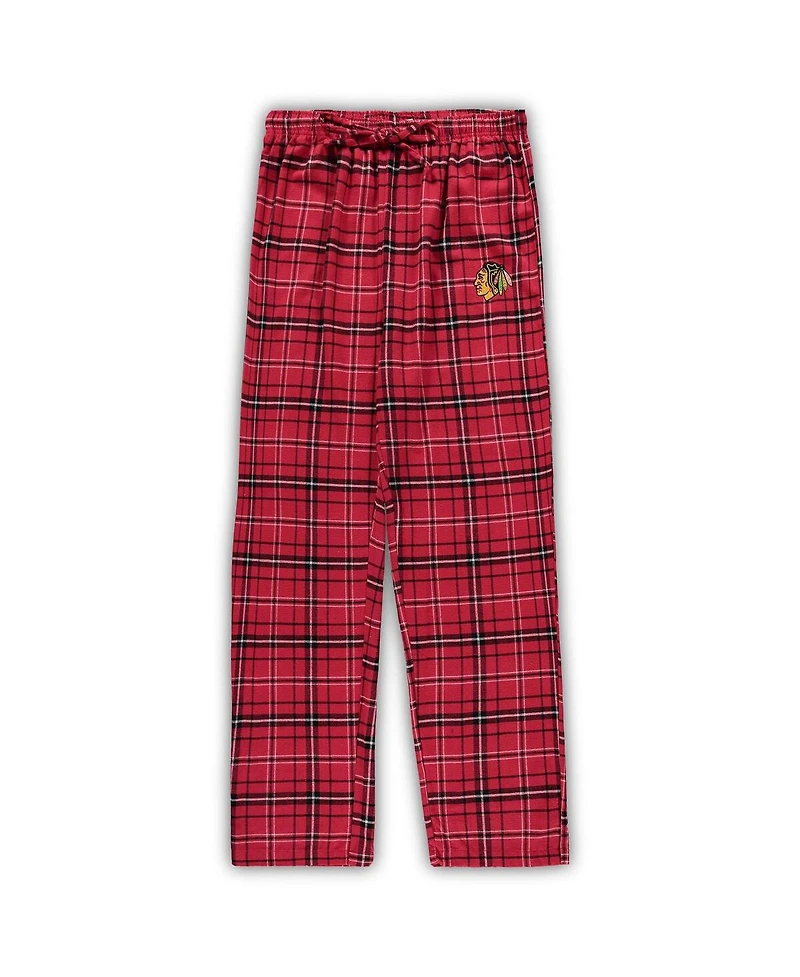 Women's Concepts Sport Red Chicago Blackhawks Plus Size Lodge T-shirt and Pants Sleep Set