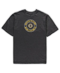 Men's Concepts Sport Black, Heathered Charcoal Boston Bruins Big and Tall T-shirt Shorts Sleep Set