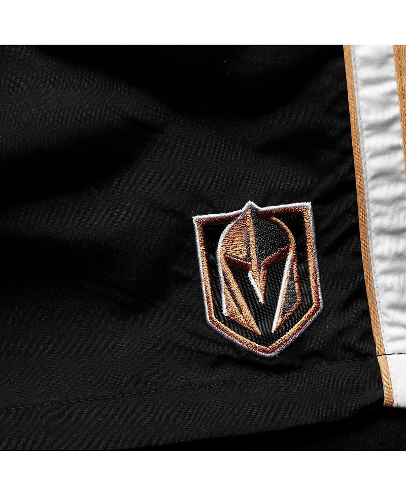 Men's G-iii Sports by Carl Banks Black Vegas Golden Knights Sand Beach Swim Shorts