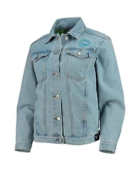 Women's The Wild Collective Blue Charlotte Fc Print Denim Button-Up Jacket