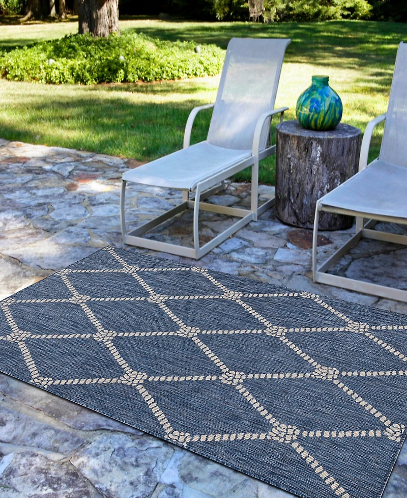 Lr Home Shoreline Srl-875 5'3" x 7' Outdoor Area Rug