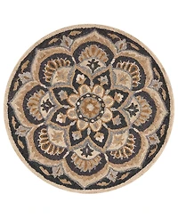 Lr Home Radiance Rdc-062 4' x 4' Round Area Rug
